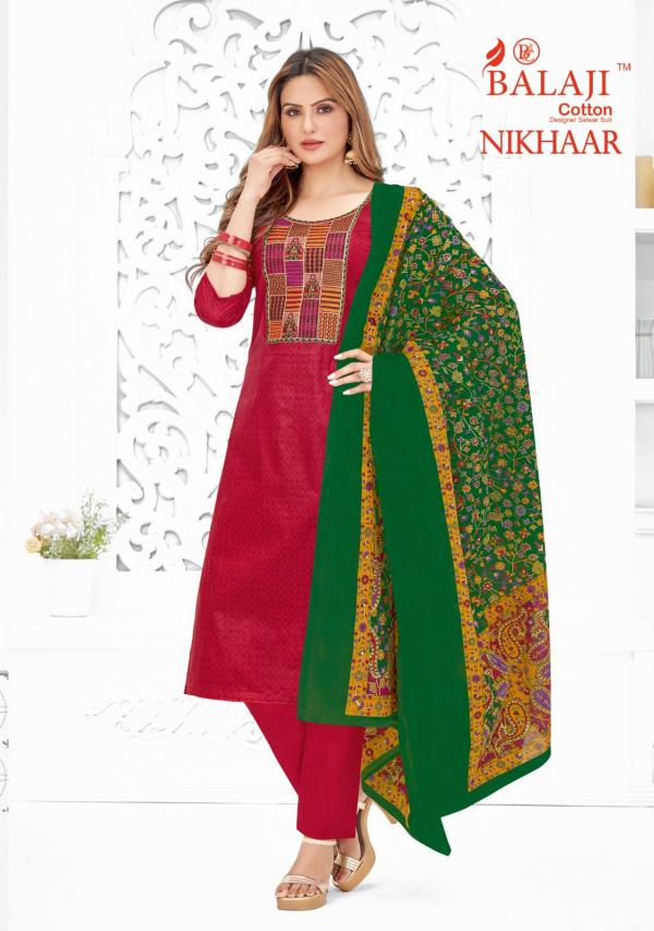 Balaji Nikhaar Cotton Designer Dress Material